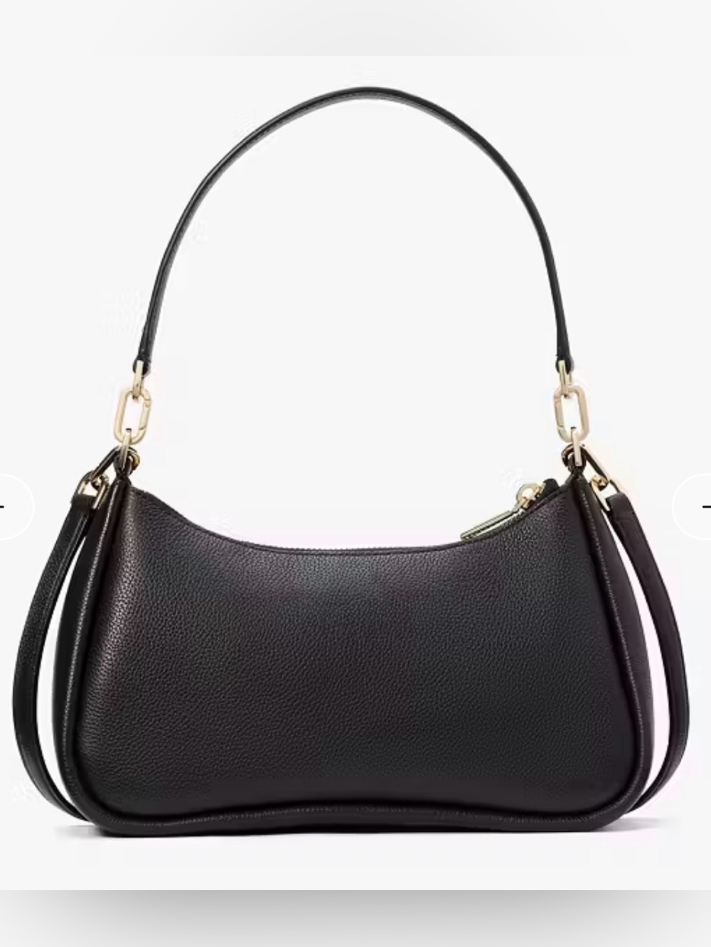 Kate Spade Kayla Black Pebbled Leather Convertible Shoulder Bag NWT - Picture 5 of 8